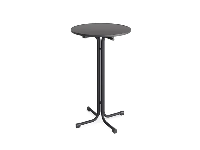 statafel,HxØ 1090x700mm,rond,4voeten wit,blad MDF wit