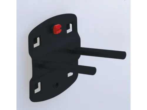 gereedschapshouder,v. perfoplaat,dubbel,L 100mm,einde recht,RAL7016