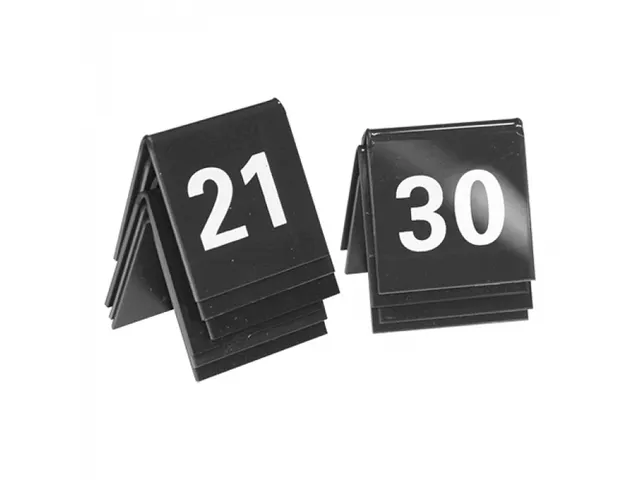 Tafelnummer Set 21-30 Zwart