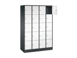 lockerkast,HxBxD 1950x1220x500mm,4x5vakken,cil.-slot,sokkel