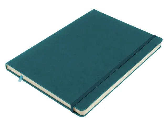 Schetsboek Kangaro A4 dark turquoise PU HC 80 vel 140gr roomwit met el