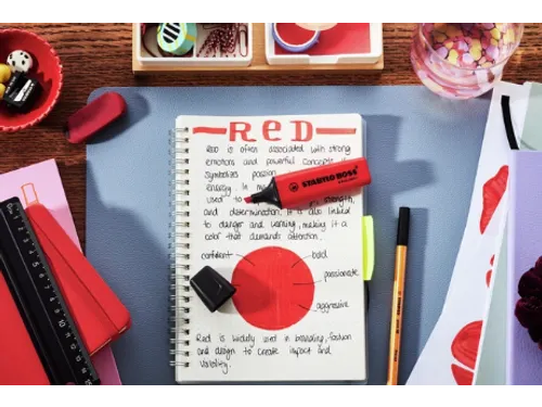 Markeerstift STABILO Boss 70/48 echt rood 15 stuks