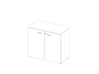 Kantoorkast Romp Wit Front Wit bxdxh 900x450x815mm - 1