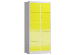 lockerkast,HxBxD 1800x800x500mm,2x5vakken,cil.-slot,romp RAL7035