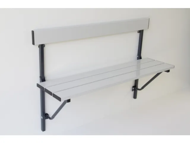 klapbank LxD 1200x380mm aluminium lijsten frame staal RAL7016