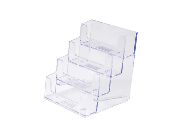 Visitekaartjeshouder Balie 4 vakken liggend