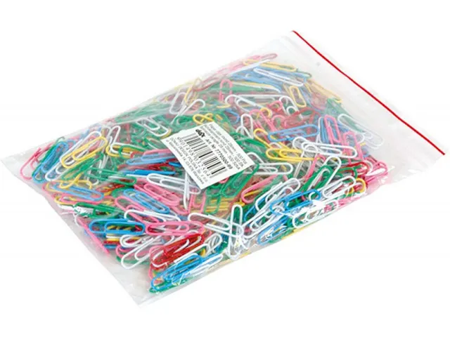 Papierklemmen 28Mm Assorti kleuren 500 Stuks