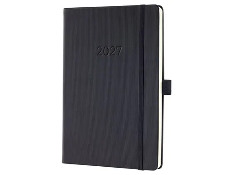 Weekagenda Conceptum A5 2027 (NL/FR/EN/DU) verticale lay-out zwart har
