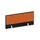 baliepaneel,v. bureau,aanbouw achter,B 1000mm,CC-zwart,BN3012-oranje