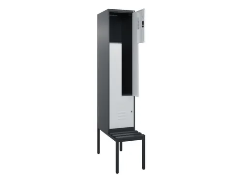 Z-garderobekast,HxBxD 2120x400x815mm,2vak,vak B 400mm,cil.-slot