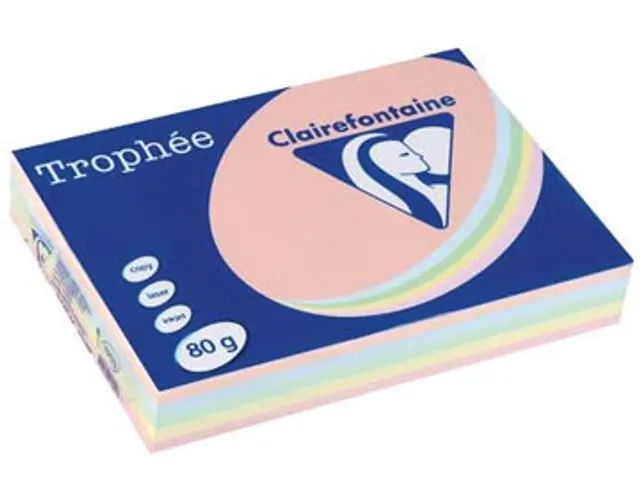 Trophée Pastel gekleurd papier A4 80 gram 500vel Assorti