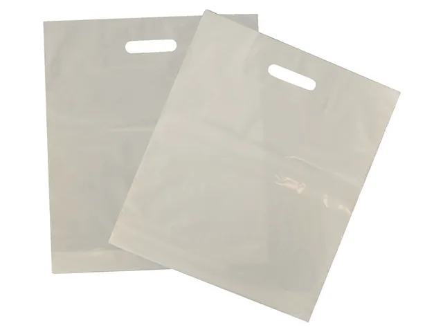 Draagtas neutraal 450x500mm 50Mu wit 500 stuks
