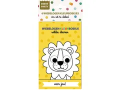 Interstat Party Party Wiebelogen 6 Uitdeel-kleurboekjes Wilde dieren