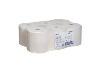 Scott 6665 Performance Handdoekrol Wit 1-Laags 6 rollen - 4