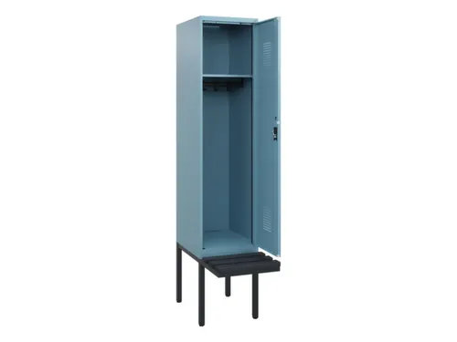 locker met bank,HxBxD 1950x400x815mm,1vak,vak B 400mm,cilinderslot