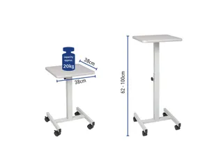 Mobiele tafel MAUL 37,5 x 39,0cm hoogte 64-100cm tot 20kg geremd - 2