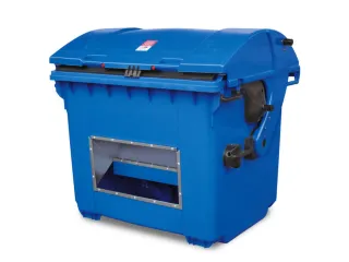 strooigoedbak,HxBxD 1035x1360x765mm,HDPE,blauw,deksel blauw - 1