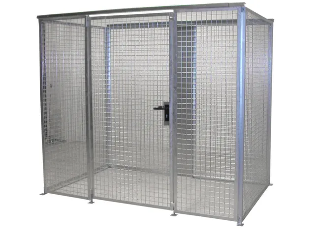 Gasflessendepot Staal/gaas Hxbxd 2060x2400x1500mm Voor 60 Gasflessen