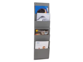 kantoorplanner,6vakken,HxB 900x255mm,plank(en) PP,antraciet - 2
