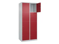 lockerkast,HxBxD 1850x800x500mm,2x4vakken,vak B 400mm,cil.-slot