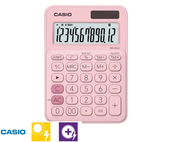 Rekenmachine Casio MS-20UC roze