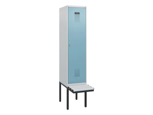 locker met bank,HxBxD 1950x400x815mm,1vak,vak B 400mm,cilinderslot