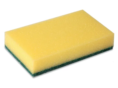 Schuurspons Cleaninq 140x90x28mm geel/groen 10 stuks