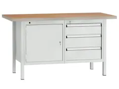 werkbank,HxBxD 840x1500x700mm,onderstel RAL5010,fronten RAL5010