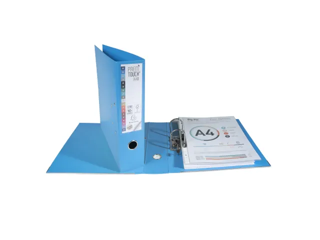 Ordner PP Prem'Touch A4maxi 80mm liblauw