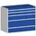 ladekast,HxBxD 1000x1300x650mm,5lade(n),lade voor zware lasten