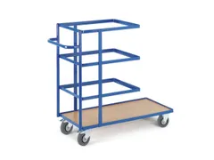 verzamelwagen,draagverm. 150kg,4etage(s),laadvl. LxB 630x470mm,RAL5010