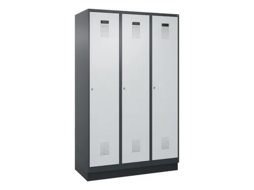 locker,HxBxD 1950x1200x500mm,3vak,vak B 400mm,cil.-slot,sokkel