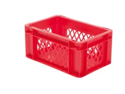 Euronorm-Stapelbak 5.5l Hxlxb 145x300x200mm Wanden Open Rood