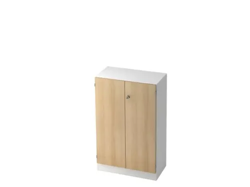 kantoorkast openslaande deuren HxBxD 1270x800x420mm hout eiken wit