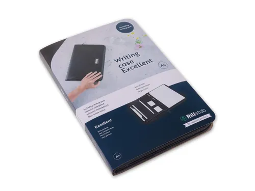 Schrijfmap Rillstab RI98444 Excellent de luxe A4 lederlook zwart
