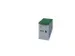 Poubelle tri sélectif 15 litres 355x200x300mm gris clair/vert