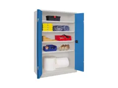 Ruime Vouwdeurkast 1950x1200x400mm 4legborden Ral7035 Front Ral5012