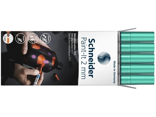 Metallic marker Schneider Paint-It 011 2mm groen metallic