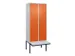locker voor scheiding van kleding,HxBxD 2120x800x815mm,2vak
