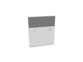 baliepaneel,v. bureau,aanbouw achter,B 1000mm,Bl-wit,BN8078-grijs - 1