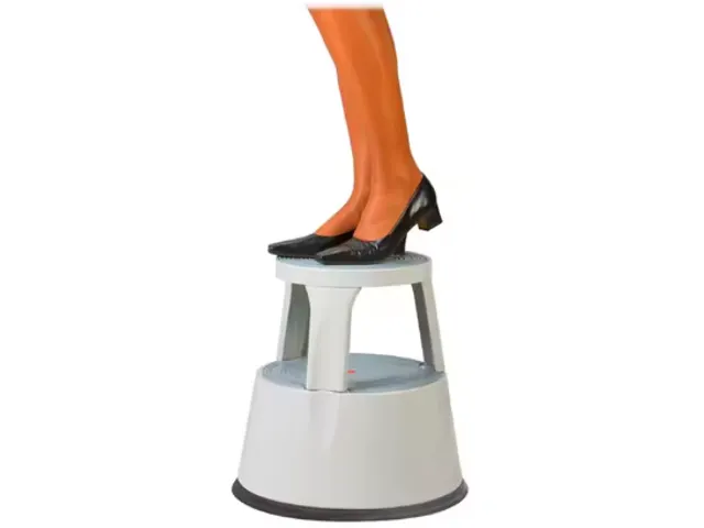 Tabouret marchepied à roulettes 150kg Gris