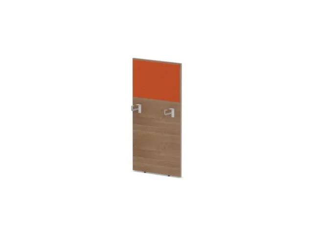baliepaneel,v. bureau,aanbouw links,B 600mm,NT-cherry,BN3012-oranje
