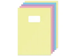 Schrift Kangaro A4 ruit 10mm pastel assorti kleuren pak a 5 stuks