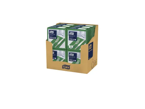 Tork 477617 Soft Dinnerservet Advanced Donkergroen 39x39cm 1/8 vouw