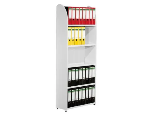 Basisveld Hxbxd 1900x820x325mm 5legborden 1zijpaneel Achterwand Wit