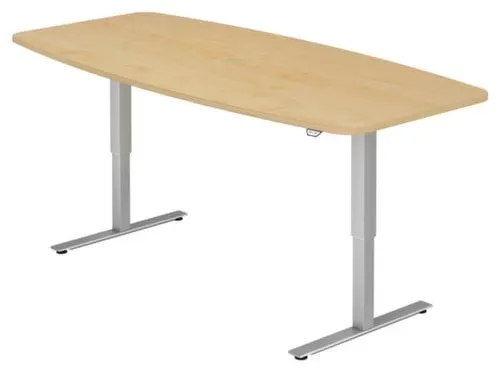 In hoogte verstelbare vergadertafel,HxBxD 710-1200x2200x1030mm