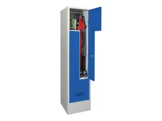 Z-garderobekast,HxBxD 1850x400x500mm,vak B 400mm,RAL7035,front RAL7016 - 2