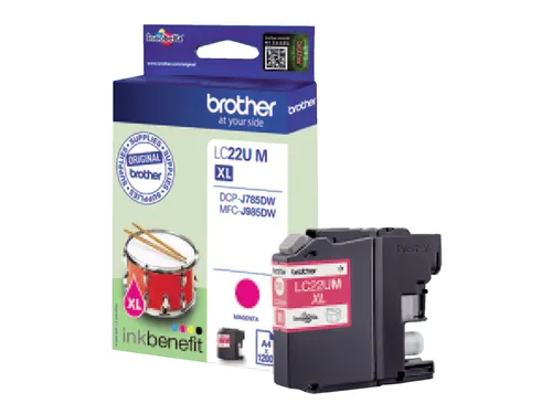 Inktcartridge Brother LC-22UM rood