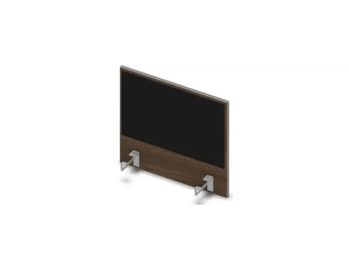opzetpaneel v. bureau aanbouw zijkant 600mm Bruin Hickory BN8033-zwart