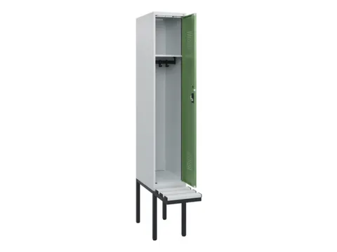 locker met bank,HxBxD 1950x300x815mm,1vak,vak B 300mm,cilinderslot